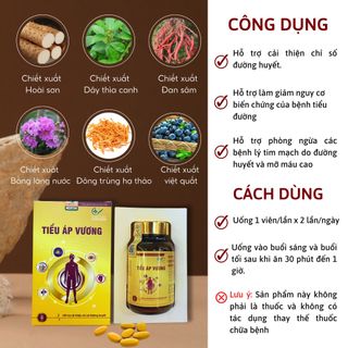 Tiểu áp Vương hỗ trợ giảm chỉ số đường huyết hộp 30v