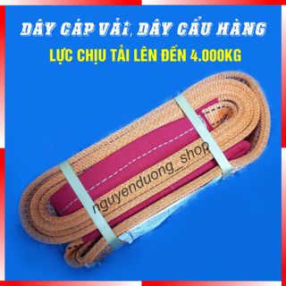 DÂY CẨU HÀNG, DÂY CÁP VẢI BẢN 5CM, CHIỀU DÀI 2M, 3M, 4M, 5M, 6M, 8M, 10M LỰC CHỊU TẢI LÊN ĐẾN 4 TẤN
