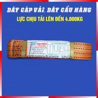 DÂY CẨU HÀNG, DÂY CÁP VẢI BẢN 5CM, CHIỀU DÀI 2M, 3M, 4M, 5M, 6M, 8M, 10M LỰC CHỊU TẢI LÊN ĐẾN 4 TẤN