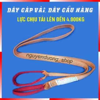 DÂY CẨU HÀNG, DÂY CÁP VẢI BẢN 5CM, CHIỀU DÀI 2M, 3M, 4M, 5M, 6M, 8M, 10M LỰC CHỊU TẢI LÊN ĐẾN 4 TẤN