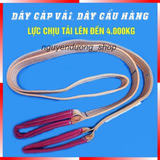 DÂY CẨU HÀNG, DÂY CÁP VẢI BẢN 5CM, CHIỀU DÀI 2M, 3M, 4M, 5M, 6M, 8M, 10M LỰC CHỊU TẢI LÊN ĐẾN 4 TẤN