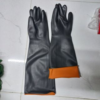 GĂNG TAY CAO SU ĐA NĂNG, GĂNG TAY CHỐNG CHỊU AXIT VÀ KIỀM, GĂNG TAY CHỐNG HÓA CHẤT DÀI 55CM