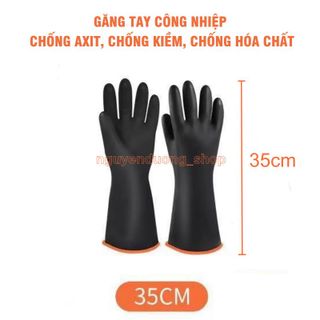 GĂNG TAY CAO SU ĐA NĂNG, GĂNG TAY CHỐNG CHỊU AXIT VÀ KIỀM, GĂNG TAY CHỐNG HÓA CHẤT DÀI 35CM