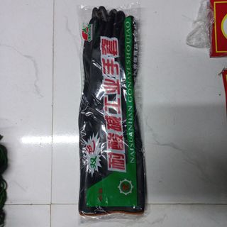GĂNG TAY CAO SU ĐA NĂNG, GĂNG TAY CHỐNG CHỊU AXIT VÀ KIỀM, GĂNG TAY CHỐNG HÓA CHẤT DÀI 35CM