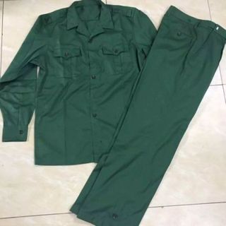 BỘ QUẦN ÁO K03, QUẦN ÁO BẢO HỘ LAO ĐỘNG DÀNH CHO HỌC SINH, SINH VIÊN TẬP QUÂN SỰ MÀU XANH LÁ