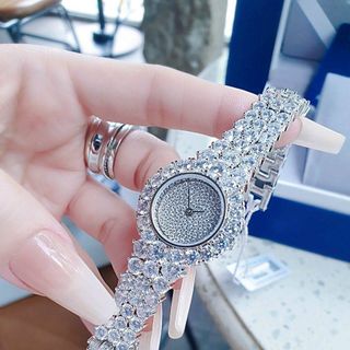 ĐỒNG HỒ NỮ CHÍNH HÃNG MỚI NHẤT FUNMEI F00 FULL ĐÁ PHA LÊ ĐI KÈM TEM KÍCH HOẠT ĐIỆN TỬ