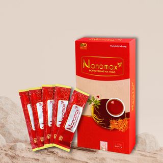 Trà hòa tan Nanomax Đông trùng hạ thảo hỗ trợ đề kháng hộp 20 gói