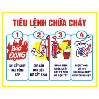 BỘ NỘI QUY TIÊU LỆNH PHÒNG CHÁY CHỮA CHÁY , BẢNG NỘI QUY , TIÊU LỆNH , CẤM THUỐC , CẤM LỬA PCCC