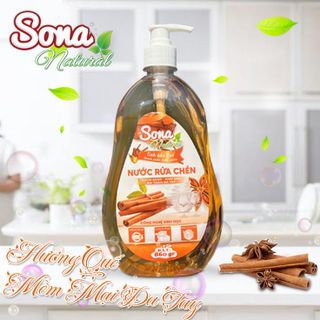 Nước Rửa Chén Sinh Học SONA NATURAL Hương Quế 860Gr | Sản phẩm Sinh Học Được Chiết Xuất Từ Thiên Nhiên