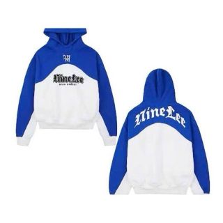 Áo hoodie in LTINE LEE phối 2 màu phong cách chất thun nỉ dày mịn form rộng giá sỉ - giá bán buôn