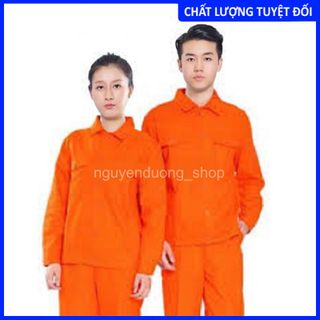 QUẦN ÁO BẢO HỘ LAO ĐỘNG VẢI KAKI LOẠI 1, ĐỒNG PHỤC BẢO HỘ LAO ĐỘNG , QUẦN ÁO CÔNG NHÂN NAM NỮ MÀU CAM