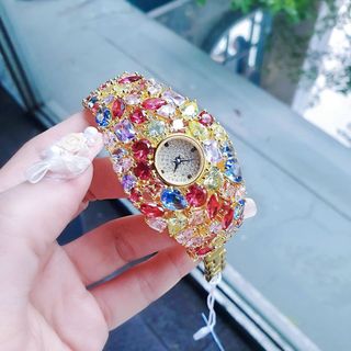 ĐỒNG HỒ NỮ CHÍNH HÃNG MỚI NHẤT FUNMEI FGRAF  FULL ĐÁ PHA LÊ ĐI KÈM TEM KÍCH HOẠT ĐIỆN TỬ