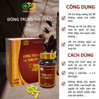 Viên Nang Đông Trùng Hạ Thảo 3BO - 60 Viên Hỗ Trợ Sức Khỏe