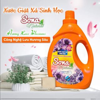 [Mua Là Có Quà] Nước Giặt Xả Thiên Nhiên SONA NATURAL 3.8Kg Hương LLove Blossoms| Sản phâm thiên nhiên thấm sau từ sợi vải giúp áo quần mềm mại, lưu hương trên quần áo