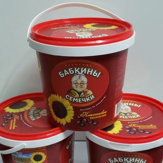 Hộp Hạt Hướng Dương bà già đeo kính Babkiny, nhập khẩu của Nga- Hộp 400g (date 04/04/2025)