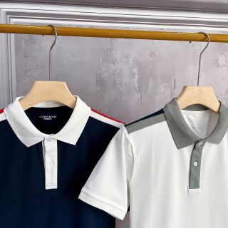 ÁO THUN NAM, ÁO POLO TRẮNG ĐEN PHỐI MÀU