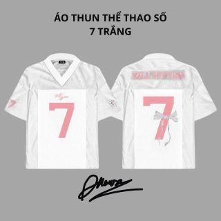 Áo thun in số 7 chất thun mè thái from rộng unisex .