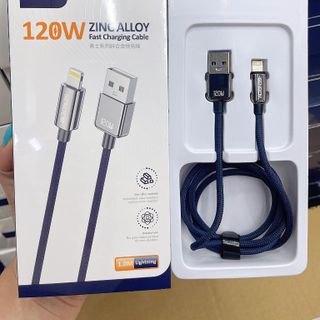 Cáp sạc siêu nhanh Sendem T55 120W chân IPhone