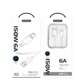 Cáp sạc siêu nhanh Sendem M71A 150W Chân Micro