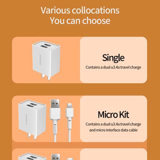 Bộ sạc 2 cổng Sendem C88 3.4A Chân Micro