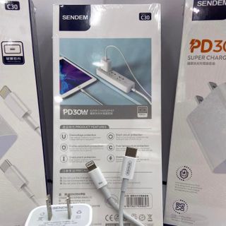 Bộ sạc nhanh Sendem C30 PD30W Chân IPhone