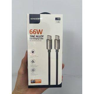 Cáp sạc siêu nhanh Sendem T57 66W chân C to C