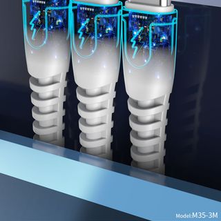 Cáp sạc Sendem M35 3A chống uốn cong dài 3M Chân IPhone