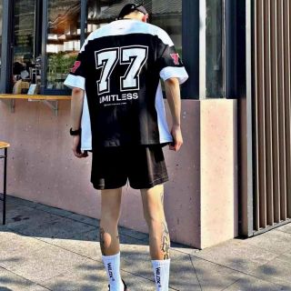 Áo thun in số 77 chất thun mè thái from rộng unisex ….