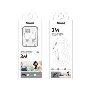 Cáp sạc Sendem M35 3A chống uốn cong dài 3M Chân Micro