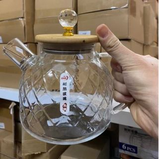 BÌNH THỦY TINH CHỊU NHIỆT 1L NẮP GỖ