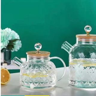 BÌNH THỦY TINH CHỊU NHIỆT 1,6L NẮP GỖ SANG TRỌNG