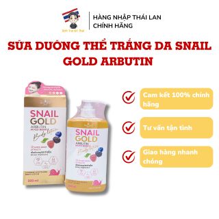 [Combo dưỡng trắng] Sữa Dưỡng Thể Trắng Da Snail Gold Arbutin Mix Berry Precious Skin 500ml