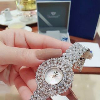 ĐỒNG HỒ NỮ CHÍNH HÃNG MỚI NHẤT FUNMEI F2030 FULL ĐÁ PHA LÊ ĐI KÈM TEM KÍCH HOẠT ĐIỆN TỬ