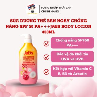 Sữa Dưỡng Thể Ban Ngày Chống Nắng SPF 50 PA +++Jabs Body Lotion 450ml - Anh Trai Đồ Thái
