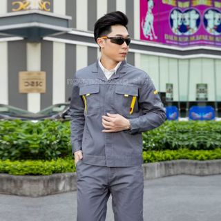 BỘ QUẦN ÁO BẢO HỘ LAO ĐỘNG PHỐI MÀU, TRANG PHỤC, ĐỒNG PHỤC BẢO HỘ LAO ĐỘNG CHẤT LIỆU VẢI 3.1 DẦY DẶN