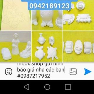 Combo 108 tượng kèm 12 màu và 100 cây cọ 20 khay giá 850k free ship nha