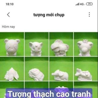 Tượng thạch cao combo 108 con 100 cọ 12 màu 20 khay chỉ 850k được free ship