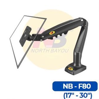 Giá kẹp bàn NB F80 (17" - 30") --- 1 Tay đòn cong, xoay màn 360 độ, Qui cách đóng gói: 41x17x10cmx2,9kg
