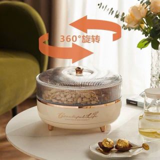 Khay Mứt Tết 2025 2 Tầng, Hộp Đựng Bánh Kẹo Chất Liệu Nhựa Cao Cấp, Decor Phòng Khách
