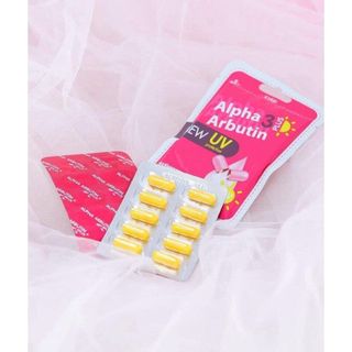 Viên Bột Kích Trắng Kyra Alpha Arbutin 3 Plus Đêm, Ngày UV Trắng Da Mịn Hàng Thái Lan Chính Hãng