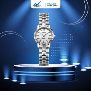 Đồng hồ nữ cao cấp ROSSINI 5490W01A - dây thép không gỉ màu bạc - mặt tròn màu trắng size 25mm