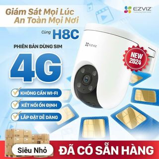 Camera chuẩn 4G EZVIZ H8C-4G - Chỉ sim 4G, độ phân giải 2K (3MP)