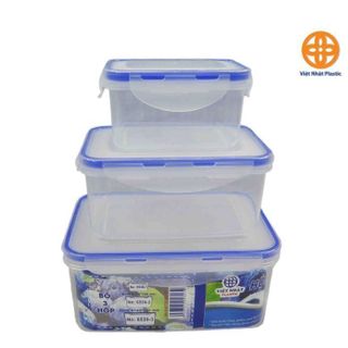 BỘ 3 HỘP ĐỰNG THỰC PHẨM VIỆT NHẬT