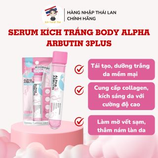 Ống Serum Alpha Arbutin Collagen 50ml 3Plus+ Thái Lan kích trắng da ngăn ngừa quá trình lão hóa