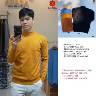Áo len cổ 5p cho nam nhiều màu đẹp lên dáng đẹp chất len mềm dày dặn kín ấm Hà Đinh- Size M L XL XXL -5p-m9