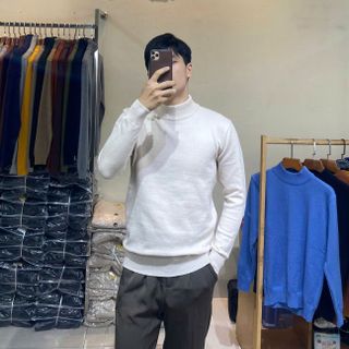 Áo len cổ 5p cho nam nhiều màu đẹp lên dáng đẹp chất len mềm dày dặn kín ấm Hà Đinh- Size M L XL XXL -5p-m9