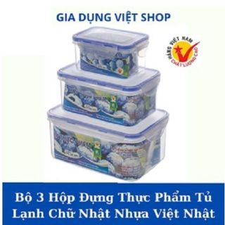 BỘ 3 HỘP ĐỰNG THỰC PHẨM VIỆT NHẬT