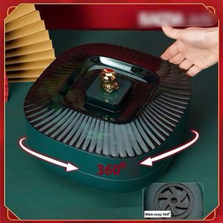 Khay mứt 2 tầng 4 ngăn hình mèo thần tài sang trọng