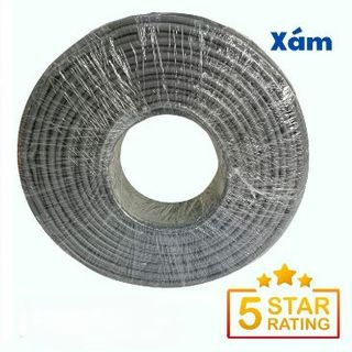 DÂY CÁP 5C RG6 48TIM 100YA, 2 LỚP BẠC (màu xám) Tiêu chuẩn Châu Âu (Cuộn) giá sỉ