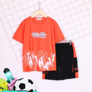 Bộ tay ngắn bé trai, quần túi hộp HP, chất liệu cotton, mát dịu cho các bạn nhỏ trong mùa hè